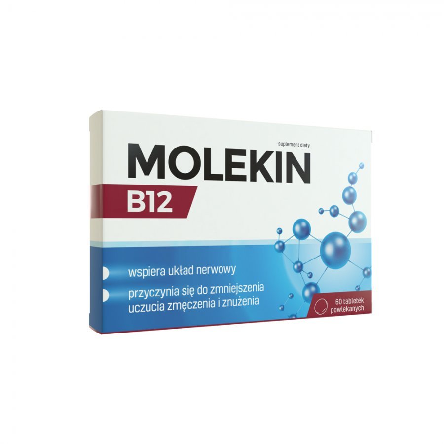 Фото - Вітаміни й мінерали Molekin B12 100 µg, 60 tabletek powlekanych