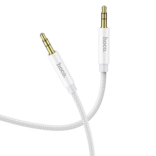 Hoco Kabel Aux Audio Jack 3,5mm Na Jack 3,5mm Upa19 1m Srebrny