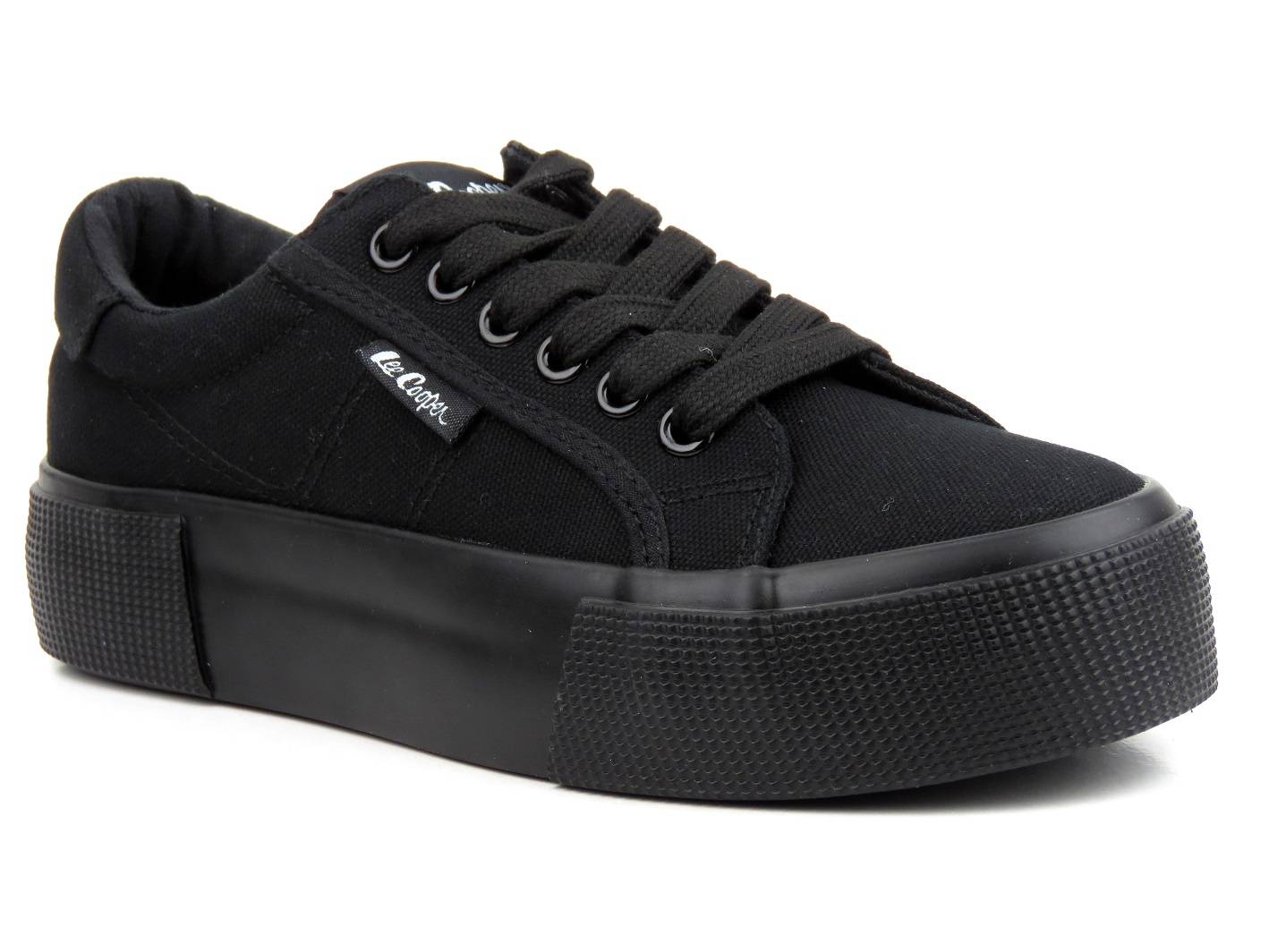 Trampki damskie, creepersy LEE COOPER LCW-22-31-0885L, czarne - Lee Cooper