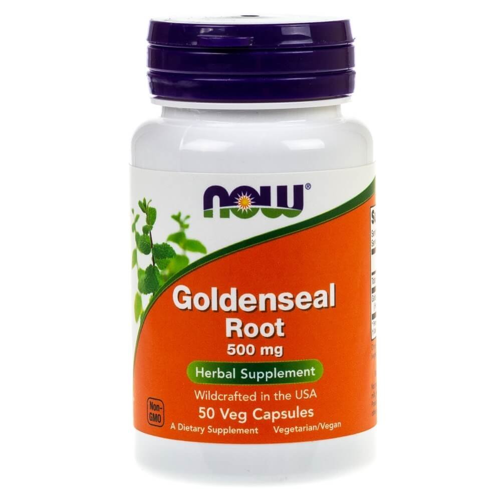Now Foods Goldenseal Root, 500 mg, 50 kapsułek