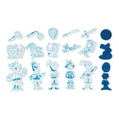 Janod, zestaw kreatywny stempelki Rycerze
