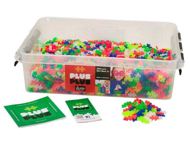 Plus Plus Plus-Plus, Mini Neon - 3600 szt - Edukacja mokopico-975-0