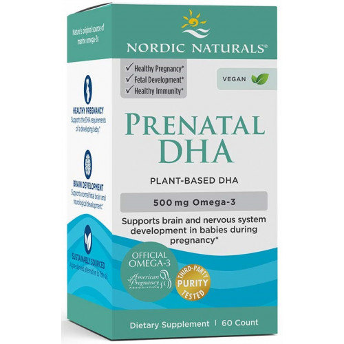 Omega Pharma NORDIC NATURALS NORDIC NATURALS Vegan Prenatal DHA (Wegańskie 3 - Wsparcie w Czasie Ciąży) 60 kapsułek żelowych