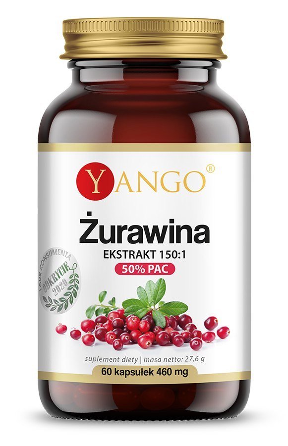 Yango Żurawina - 50% PAC ekstrakt 150:1 (60 kaps.)
