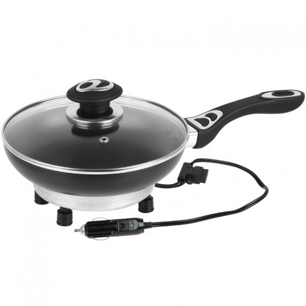 Patelnia elektryczna 200mm 24V 270W z pokrywką