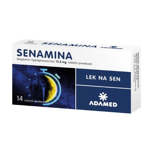 Senamina 12,5 mg - Lek pomagający w zasypianiu,14 tabletek - >>> DARMOWA od 99zł 