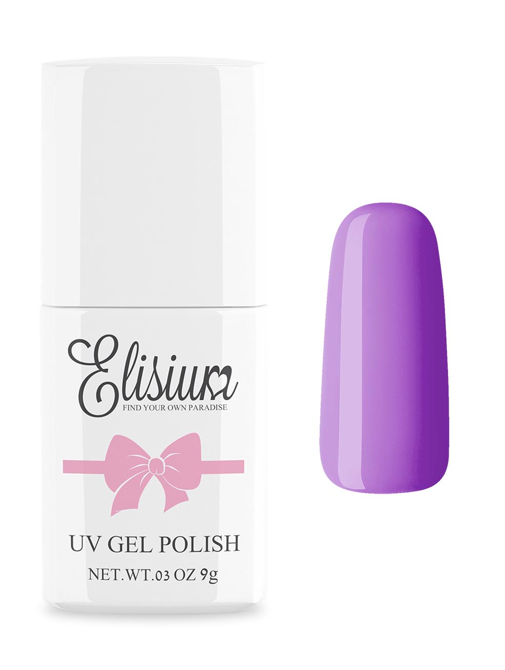 Elisium, lakier hybrydowy 008 Real Violet, 9g