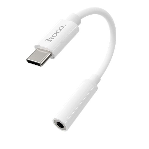 Hoco Adapter Hf / Audio Usb-C Do Jack 3,5mm Ls30 Biały