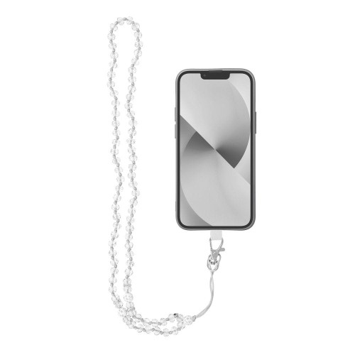 OEM Zawieszka Crystal Diamond Do Telefonu / Długość Sznura 74cm (37cm W Pętli) / Na Szyję - Biały