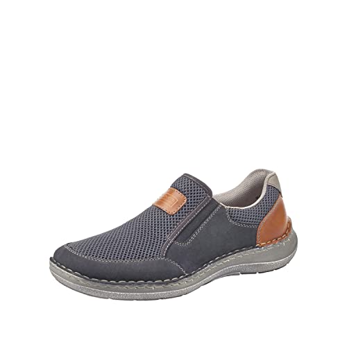 Rieker Męskie klapki 03053-14, Niebieski Pacyfik Atlantis Amaretto Staub 14, 45 EU