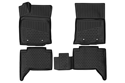 Element EXP.ELEMENT3D02064211k dywaniki gumowe 3D TOYOTA Tacoma Double cab skrzynia biegów 2018-2019 pickup, czarne