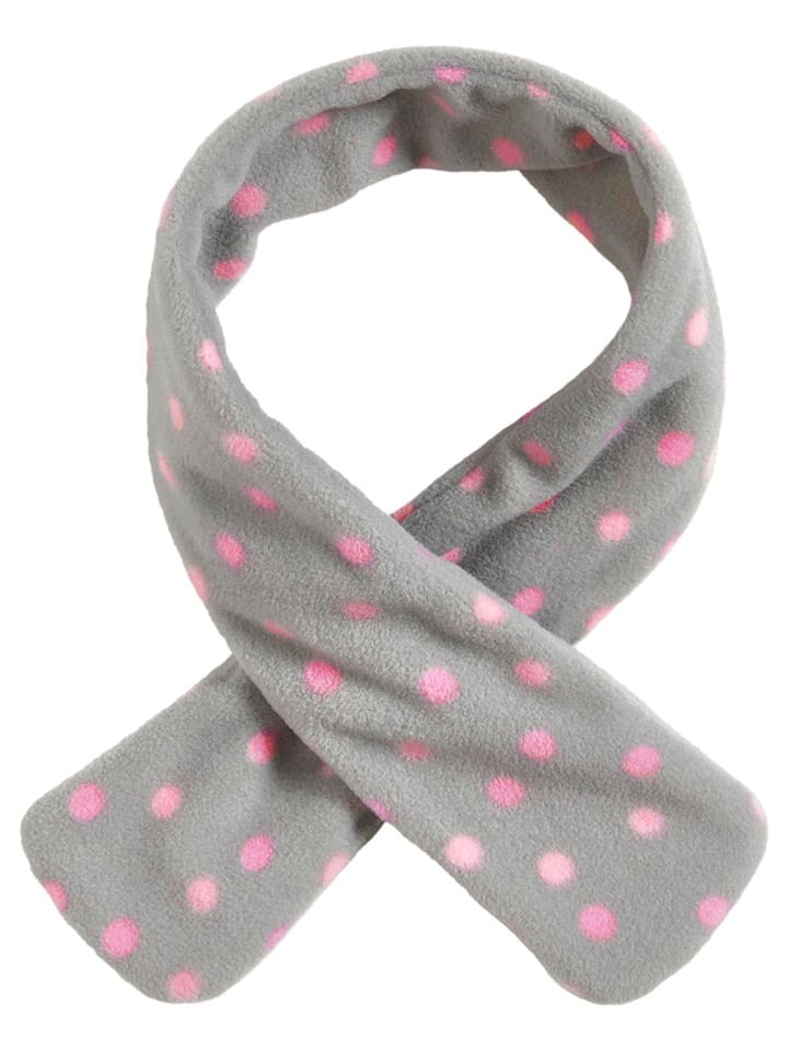 Playshoes Polarowy szal w kolorze szaro-jasnoróżowym