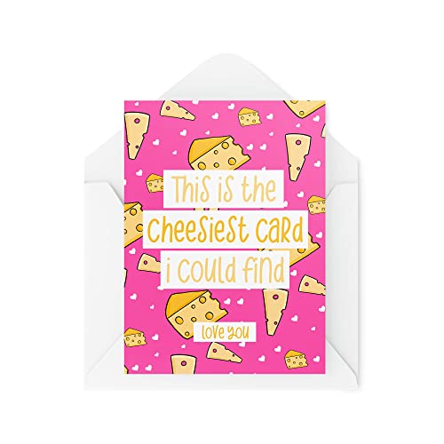 Zabawna kartka walentynkowa - This is the Cheesiest Card I Could Find - karta dla miłośnika sera - karty chłopaka dziewczyny - karta rocznicowa CBH1446