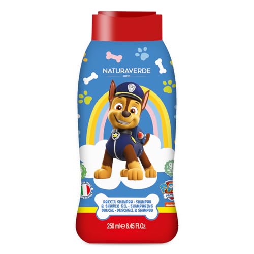 Naturaverde | Kids - Paw Patrol - prysznic szampon dla dzieci, mydło do ciała i włosów, produkty higieniczne dla dzieci, z ekstraktem z owsa BIO, 250ml