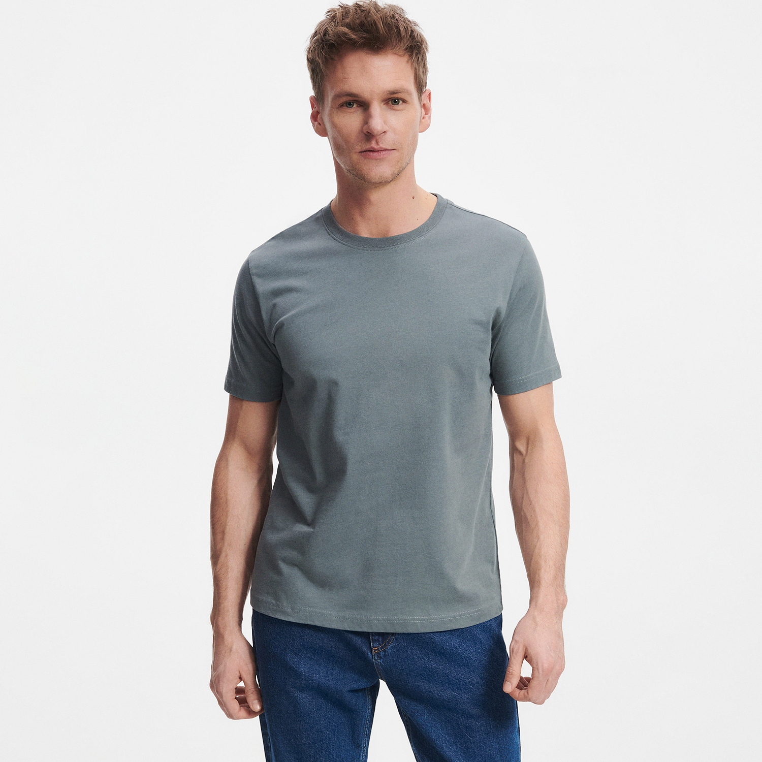 Reserved - PREMIUM T-shirt regular - Niebieski