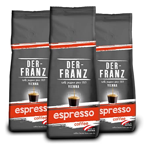 Der-Franz Espresso Cała kawa ziarnista 3 opakowanie 500 g