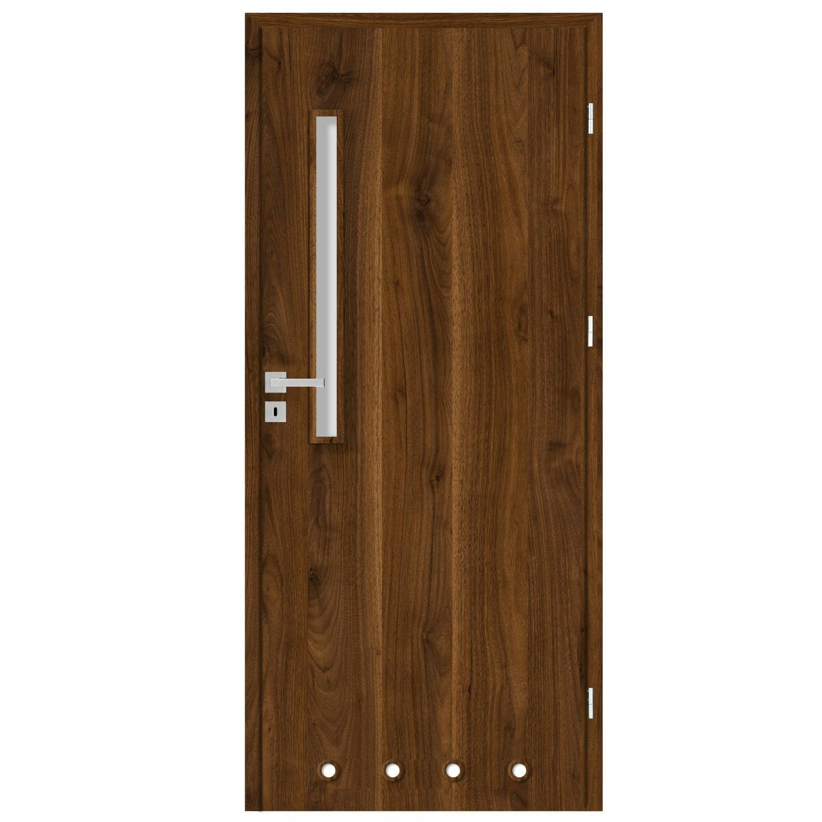 Skrzydło drzwiowe z tulejami wentylacyjnymi Mati orzech trend 90 prawe Nawadoor