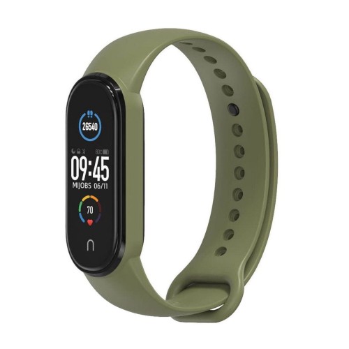 OEM Pasek / opaska silikonowa do smart band Xiaomi mi band 5 / 6 / 7zielony (08)