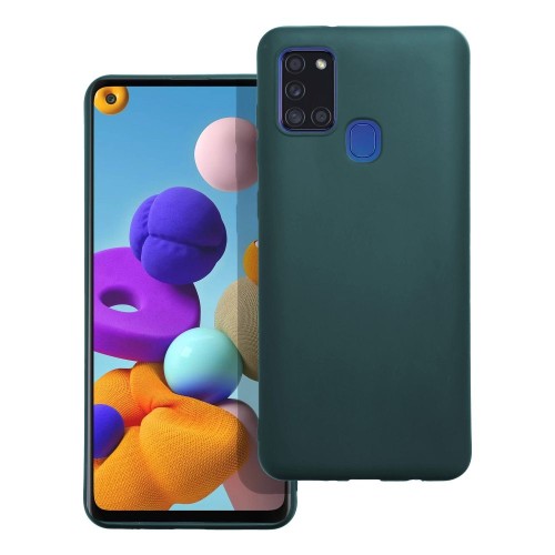 OEM Futerał matt do samsung a21s ciemnozielony