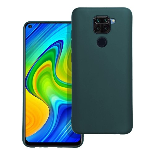 OEM Futerał matt do Xiaomi Redmi Note 9 ciemnozielony