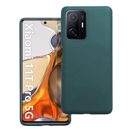 OEM Futerał matt do Xiaomi 11T / 11T Pro ciemnozielony