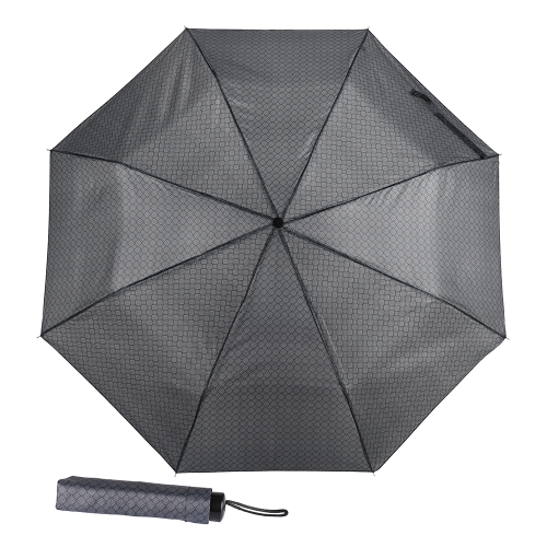 Parasol męski składany manualny Blue Drop, drobne kropeczki