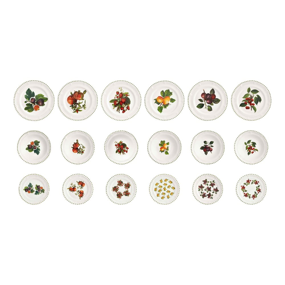 18-częściowy komplet porcelanowych talerzy Brandani Le Primizie