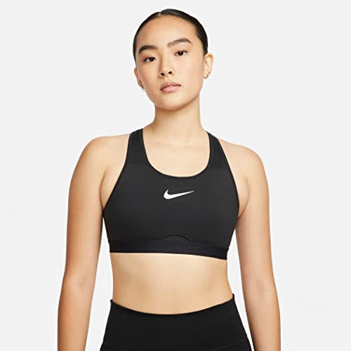NIKE Dri Fit Swoosh Hs Biustonosz czarny/czarny/Dk Smoke Grey/Whit XS/A