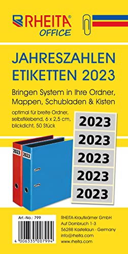 Rheita 799 etykiet z cyframi 