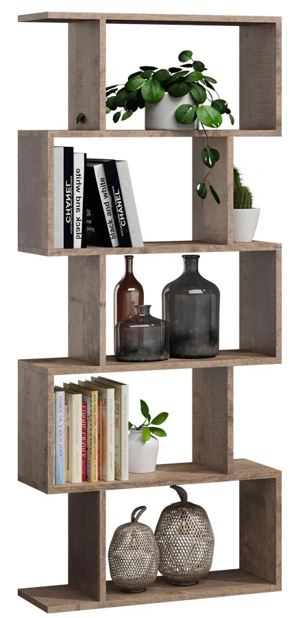 Nowoczesny regał na książki dąb kolonialny S7-F89