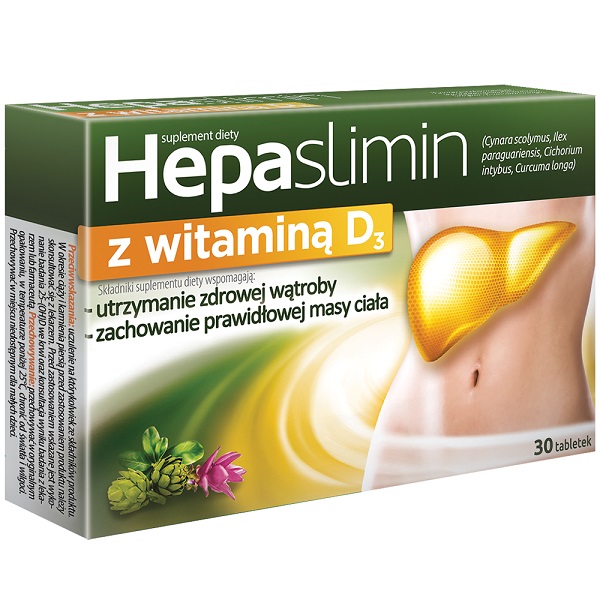 Aflofarm Hepaslimin z witaminą D3 x 30 tabl