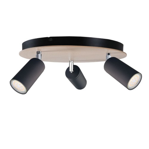 Eye lampa sufitowa (spot) 3-punktowa naturalny/czarny 2092