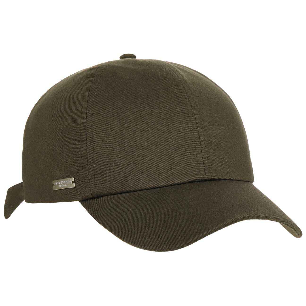 Czapka z Daszkiem Damska Uni Cotton by Seeberger, oliwkowy, One Size