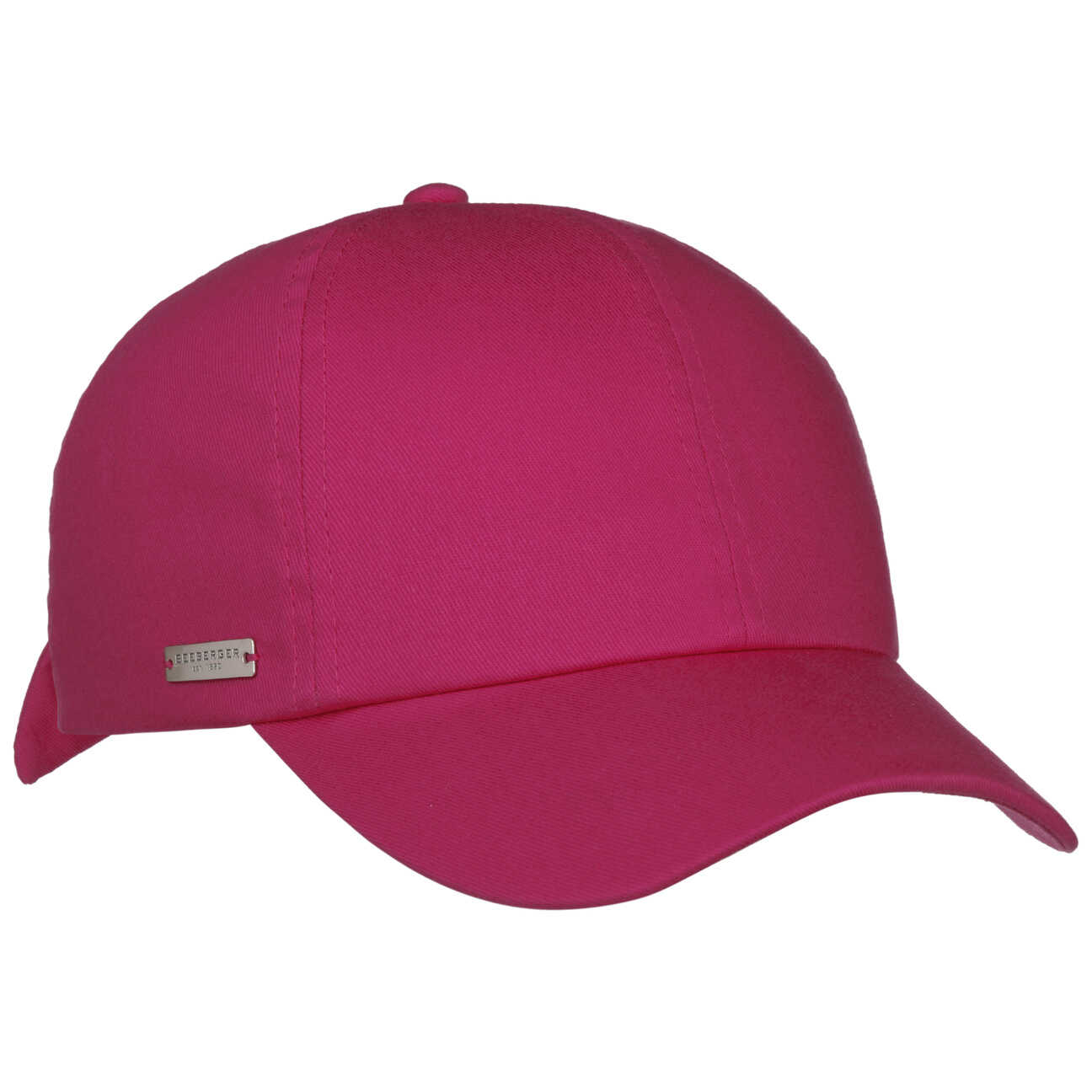Czapka z Daszkiem Damska Uni Cotton by Seeberger, fuksja, One Size