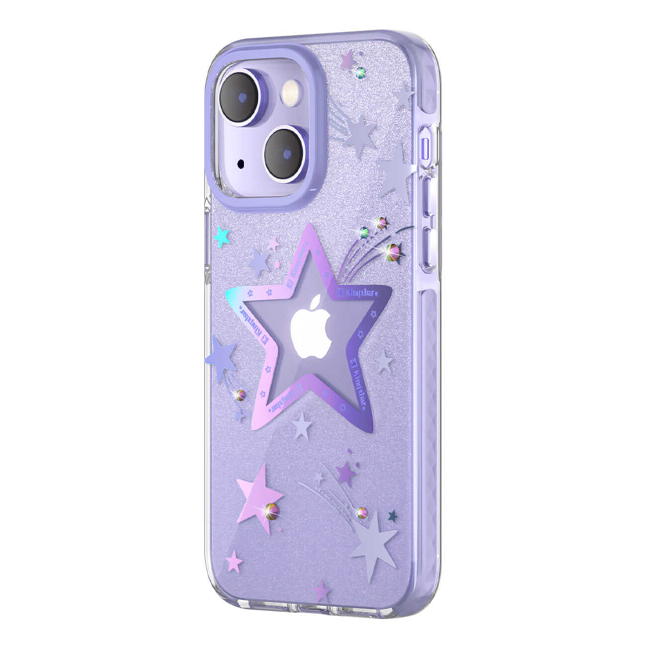 Kingxbar Heart Star Series etui iPhone 14 Plus pokrowiec obudowa na tył plecki purple star