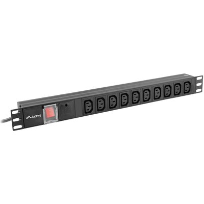 lanberg Lanberg Zasilacz sieciowy, czarny, rozmiar uniwersalny PDU-10I-0200-IEC-BK