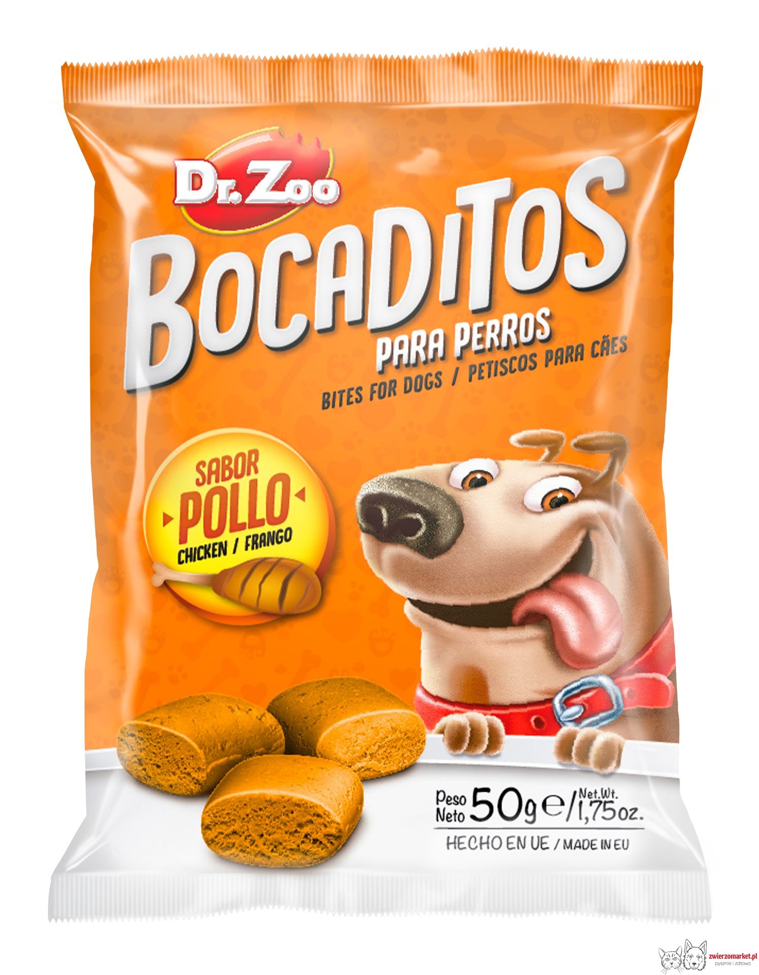 Фото - Корм для собак PSA DR ZOO Bocaditos Pollo - Przekąski z kurczaka 50g  [11140]