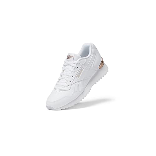 Reebok Damskie trampki Glide Ripple Clip Sneaker, obuwie białe/różowe złoto, rozmiar 7,5, Obuwie białe obuwie białe różowe złoto, 41 EU
