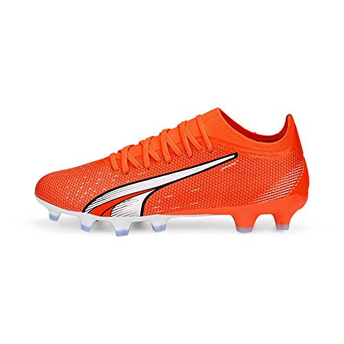 PUMA Damskie buty piłkarskie FG/AG WN, ultra pomarańczowe, biało-niebieskie błyszczące, 5 UK