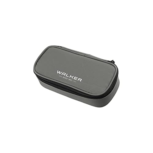 Walker 49113-375 - Piórnik Steel Grey, piórnik z główną komorą, wewnętrzną klapką, 20 pętlami na długopisy i zamkiem błyskawicznym, do szkoły, na uczelnię i do biura