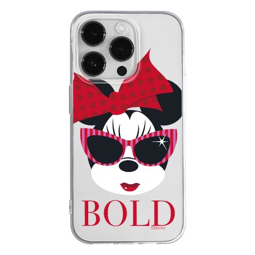 ERT GROUP etui na telefon Apple Iphone 14 PRO, case oryginalny i oficjalnie licencjonowany przez Disney, wzór Minnie 045, optymalnie dopasowane, plecki z TPU cześciowo przeźroczyste