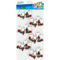 Craft with Fun Naklejki Boże Narodzenie 3D Świece