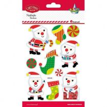 Titanum Naklejki wypukłe Mikołaje, skarpety 10 szt.