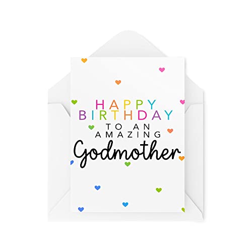 Karty matki chrzestnej - Happy Birthday to an Amazing Godmother - Kartka urodzinowa dla rodzica chrzestnego - Matka Boża - Ojciec Boży - Kartka urodzinowa - CBH1435