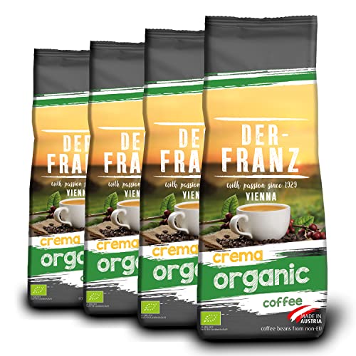 Der-Franz Organiczna Crema Kawa mielona 4 opakowanie 500 g