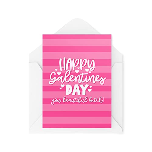 Kartka na Dzień Galentine'a - Śmieszne kartki dla najlepszego przyjaciela - Walentynki - Karty dla niej - Galentines - Bestie Cards - Work Bestie - CBH1468