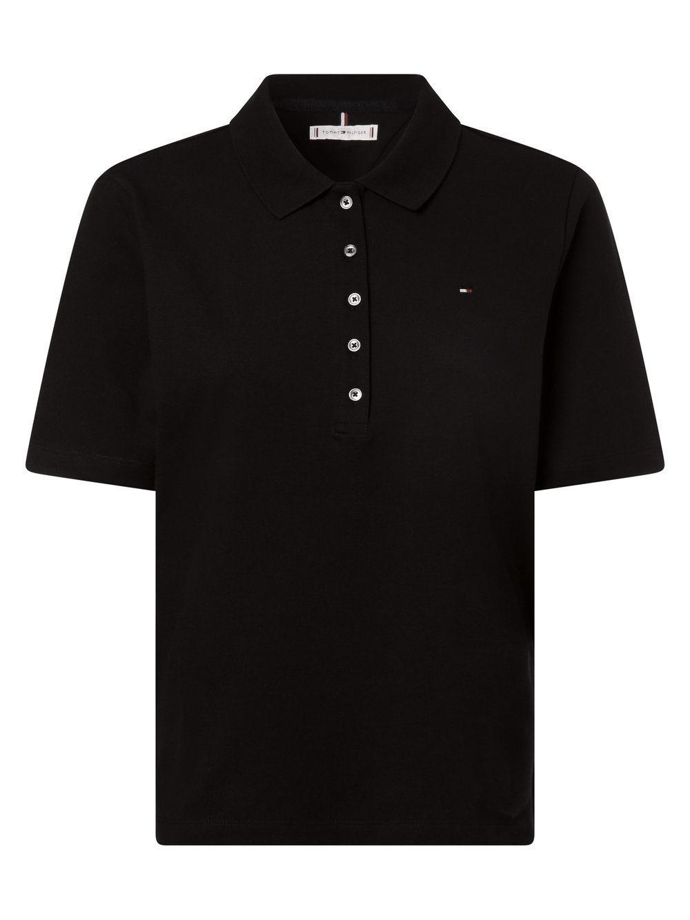 Tommy Hilfiger - Damska koszulka polo, czarny