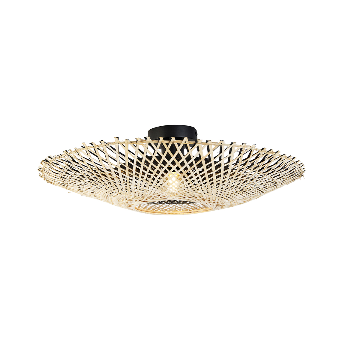 QAZQA Orientalna lampa sufitowa rattanowa 50 cm - Rina