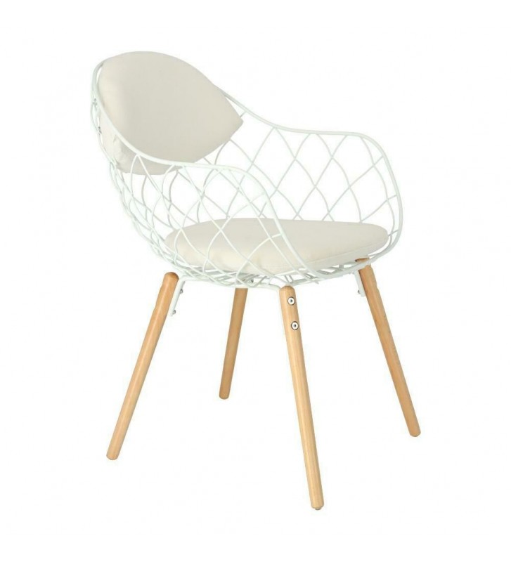 D2.Design Krzesło Jahi białe/białe/naturalny 175206