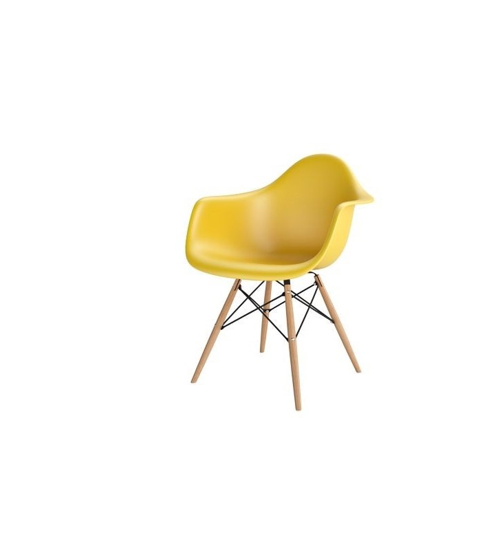D2.Design Krzesło P018W PP dark olive, drewniane nogi HF 62281